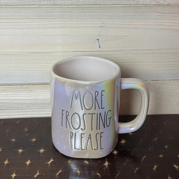 Rae Dunn More Frosting Please Mug Iridescent Shimmer Coffee Cup Decor - Picture 1 of 1